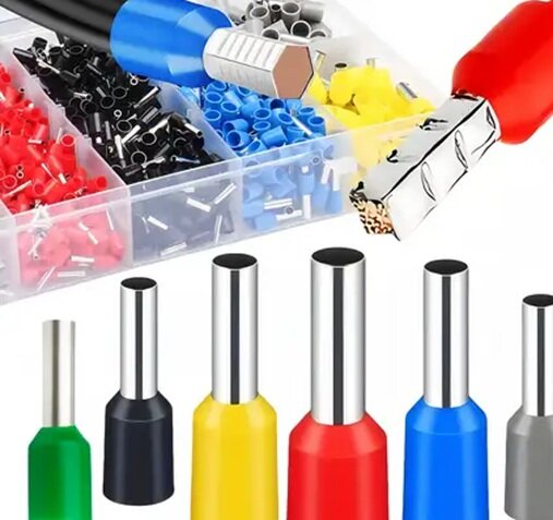 100 delig adereindhuls set - kabelschoen pen - blauw - 2.5mm&sup2; - kabelconnector - connector&nbsp;