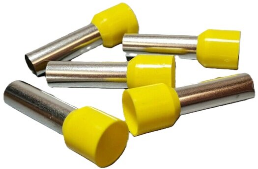 100 delig 6 mm adereindhuls geel - kabelschoen pen - adereind kabelschoenen - connector - connectoren