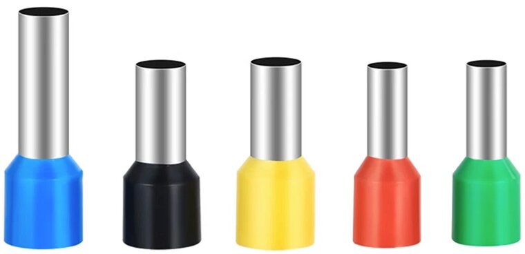 100 delig 6 mm adereindhuls geel - kabelschoen pen - adereind kabelschoenen - connector - connectoren