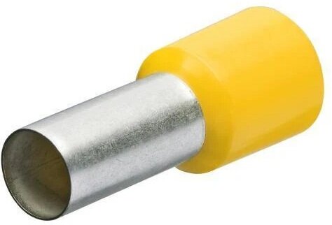 100 delig 6 mm adereindhuls geel - kabelschoen pen - adereind kabelschoenen - connector - connectoren