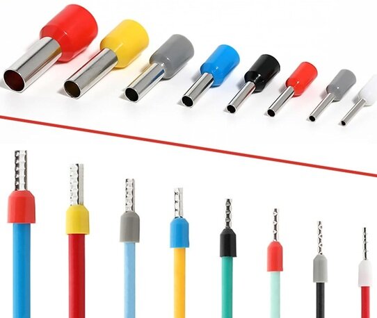 100 delig 0.5mm2 adereindhuls wit&nbsp;- kabelschoen pen - adereind hulzen - connectorpin - pennen