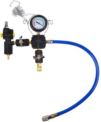24 delige radiatortester - koelsyteem druktester - coolsysteem tester - vacuumtester - kacheltester - radiator tester