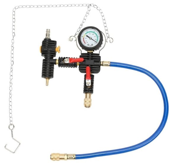 24 delige radiatortester - koelsyteem druktester - coolsysteem tester - vacuumtester - kacheltester - radiator tester