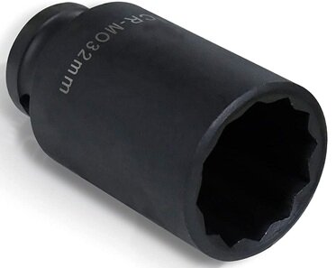 12 kant aandrijfas doppenset 30 - 32 - 36 mm - veeltands doppen - krachtdoppen - aandrijf as veel tand krachtdop