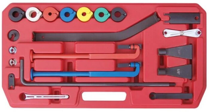 20 dlg leiding connector demontage set&nbsp; -&nbsp;airco en brandstof leiding demontage set -&nbsp;verwarmingleiding loskoppel set