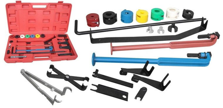 20 dlg leiding connector demontage set&nbsp; -&nbsp;airco en brandstof leiding demontage set -&nbsp;verwarmingleiding loskoppel set