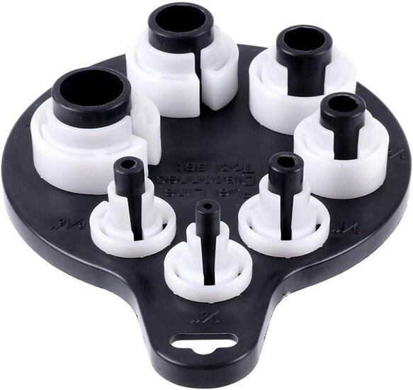 7 delig airco en brandstof leidingen demontage set - ontkoppel klemmen voor leiding connectors - kunstof adapterset disconnecto