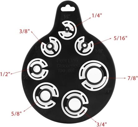 7 delig airco en brandstof leidingen demontage set - ontkoppel klemmen voor leiding connectors - kunstof adapterset disconnecto