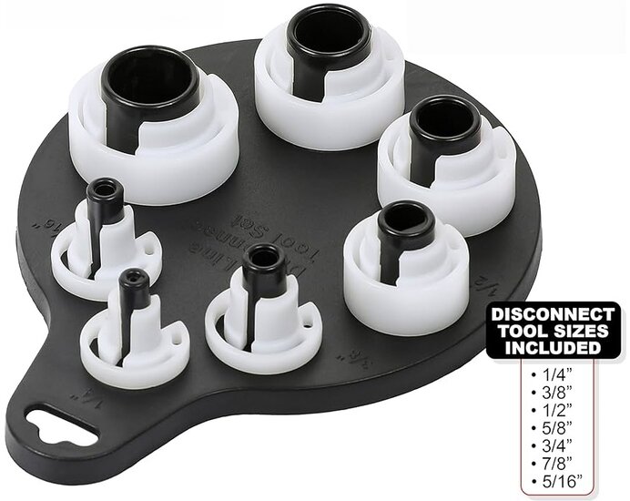 7 delig airco en brandstof leidingen demontage set - ontkoppel klemmen voor leiding connectors - kunstof adapterset disconnecto