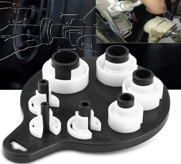 7 delig airco en brandstof leidingen demontage set - ontkoppel klemmen voor leiding connectors - kunstof adapterset disconnecto