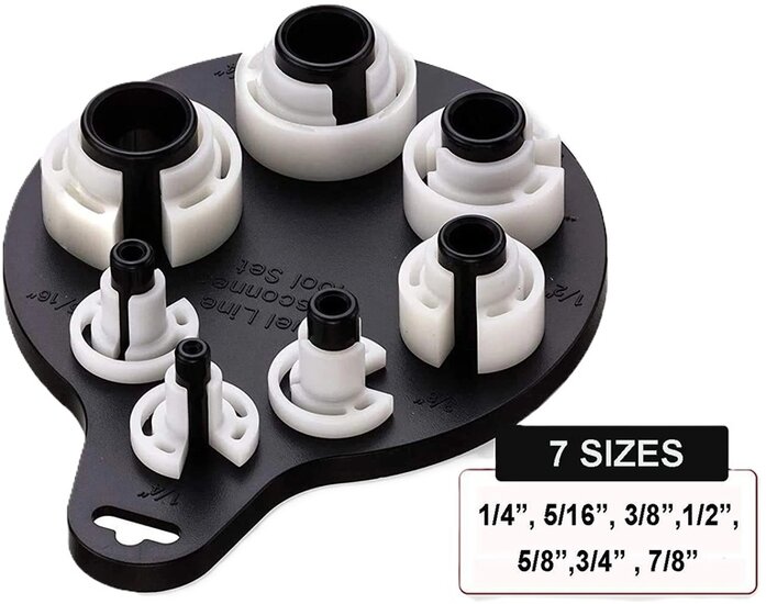 7 delig airco en brandstof leidingen demontage set - ontkoppel klemmen voor leiding connectors - kunstof adapterset disconnecto