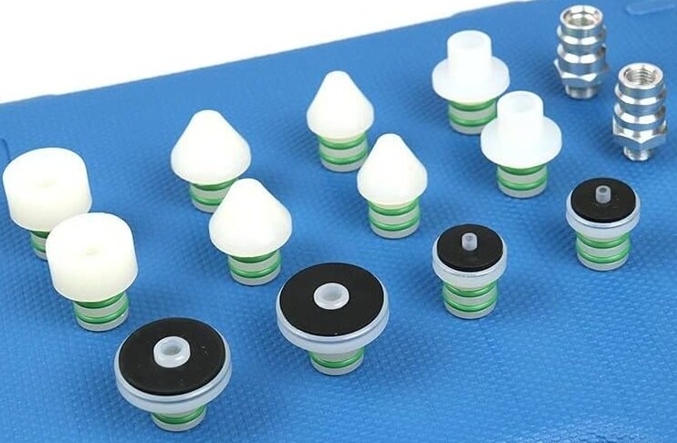 airco spoel adapter set - spoeladapters - airco reinigingsadapters - airco lek reparatie adapaters - airconditioning verbinding