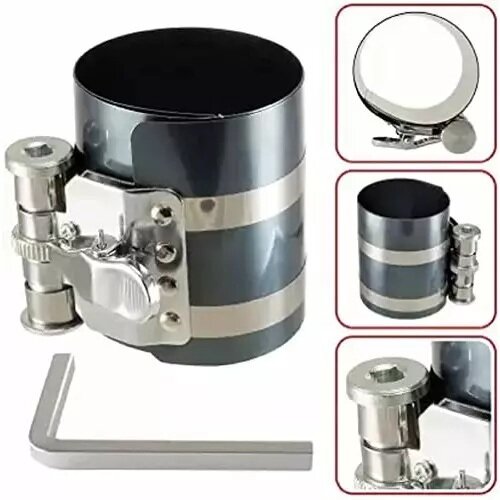 zuigerspanband - &nbsp;60 tot 175&nbsp;mm - zuiger montageklem - zuigerveer montageband - inclusief inbussleutel - satra 
