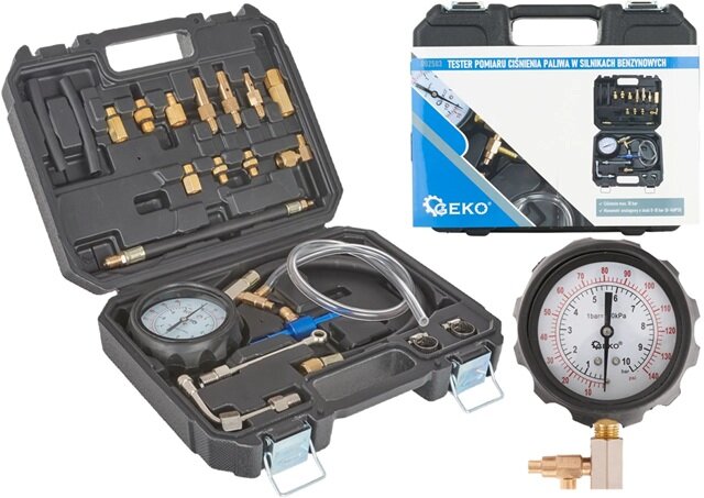 0 tot 10 bar benzine compressietester - 0 tot 140 psi compressiemeter - brandstofdruk meter - druktester&nbsp;- injectie drukmeter