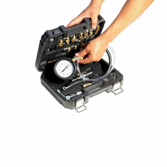 0 tot 10 bar benzine compressietester - 0 tot 140 psi compressiemeter - brandstofdruk meter - druktester&nbsp;- injectie drukmeter