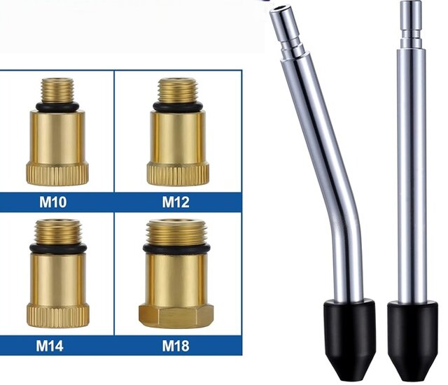 8 delig 0 tot 14 bar digitale benzine compressietester - compressiemeter - brandstofdrukmeter - druktester&nbsp;
