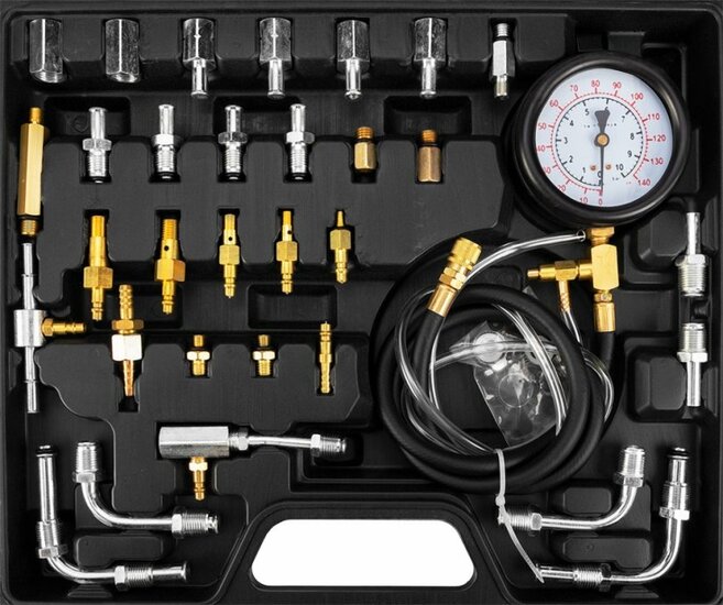 0 tot 10 bar benzine compressietester - compressiemeter - brandstofinjectietester set - drukmeter - benzinedrukmeter