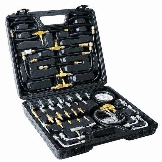 0 tot 10 bar benzine compressietester - compressiemeter - brandstofinjectietester set - drukmeter - benzinedrukmeter