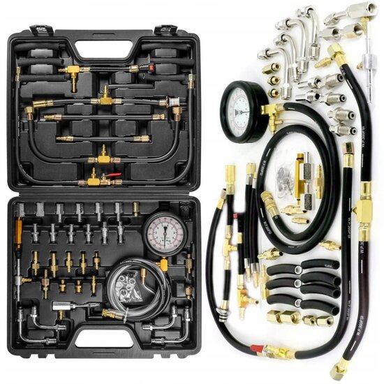 0 tot 10 bar benzine compressietester - compressiemeter - brandstofinjectietester set - drukmeter - benzinedrukmeter