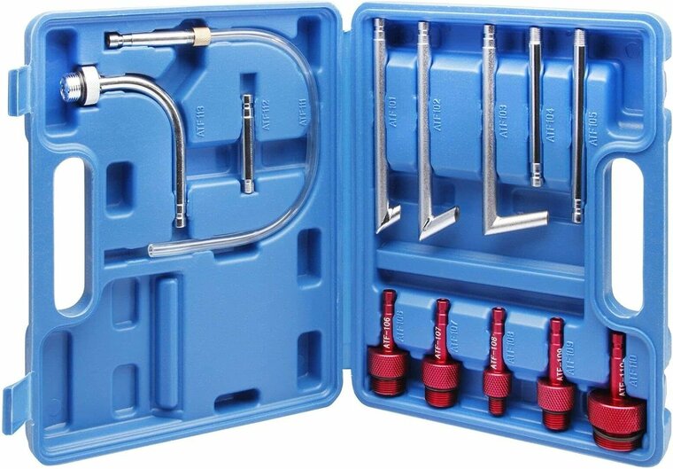 13 delige atf olievulpomp adapter set -&nbsp;transmissieolie&nbsp;bijvulpomp adapters - versnellingsbakolie vul mondstukken