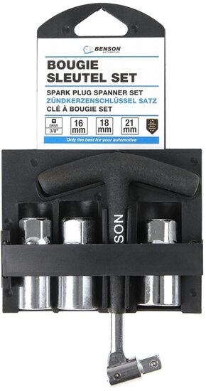 16 -&nbsp;18 - en 21mm bougiesleutel set 4 delig - bougiedoppen - bougie dop set - glowplug socket set