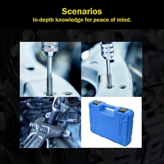 M8 en M10 gloeibougie verwijderingsset - reparatie set gloei bougies - uitboorset glowplug - uittrekset gloeibougies