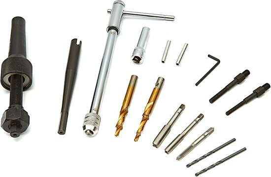 M8 en M10 gloeibougie verwijderingsset - reparatie set gloei bougies - uitboorset glowplug - uittrekset gloeibougies