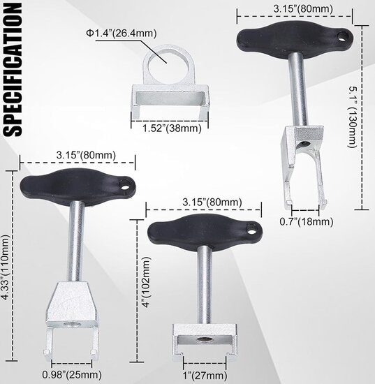 4 delige vag bobine en bougietrekker set -&nbsp;onstekingsspoel trekset -&nbsp;bobine trekker - trekkers voor bougies en bo