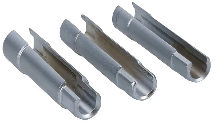 3 delige gloeibougie met zijsleuf verwijder set - bougie doppen set - glowplug socket - gloeibougiedoppen - gloeistift demontag