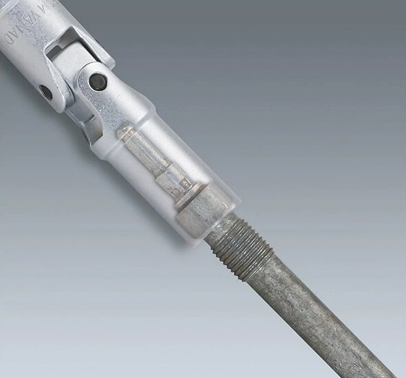 6 delige knikbaar 8 tot 16 mm 3/8'' aansluiting bougiesleutel set - bougie dop - bougiedoppen met draaikop - glowplug