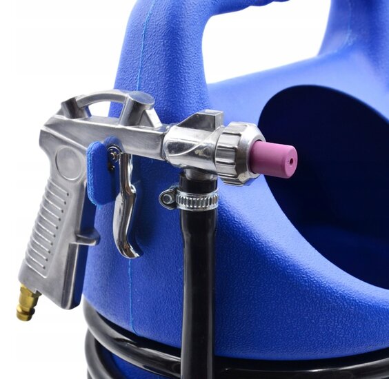 draagbare zandstraler 10 liter - lucht zandstraalapparaat - zandstraalpistool - satra