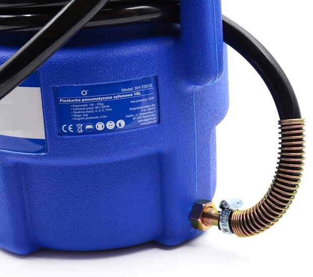 draagbare zandstraler 10 liter - lucht zandstraalapparaat - zandstraalpistool - satra