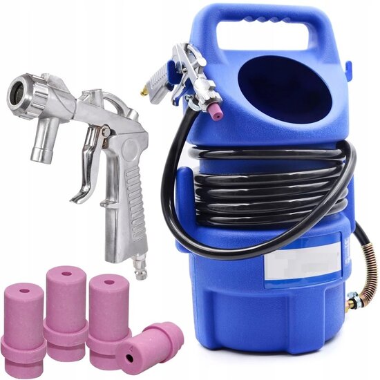 draagbare zandstraler 10 liter - lucht zandstraalapparaat - zandstraalpistool - satra