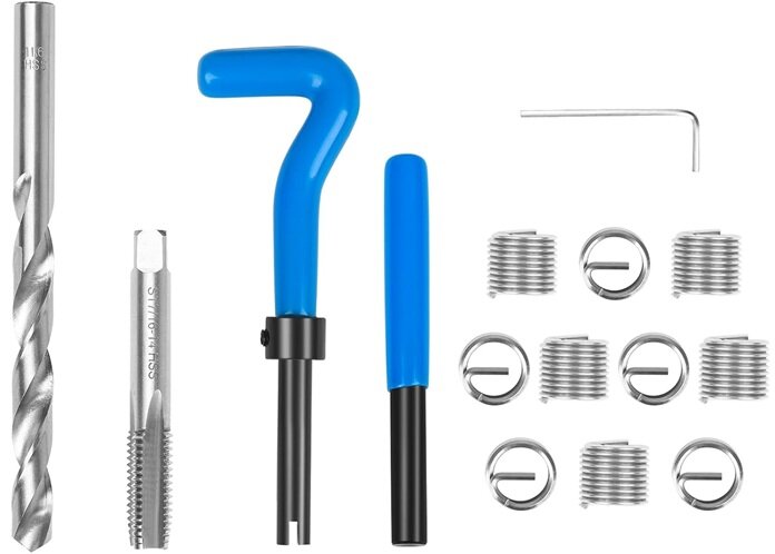 m8x1.25 draadreparatie set - helicoil set - schroefdraad reparatieset - helicoils - schroefdraadherstel set