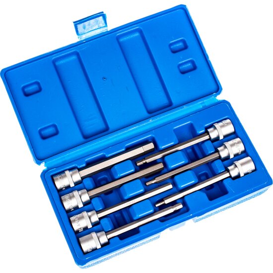 lange inbusdoppen set - 7 delige inbus doppen - engelse maten - satra