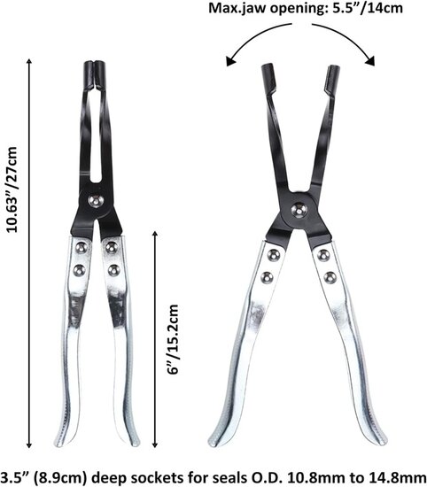 11 delig&nbsp; klepsteel afdichtrubber tang set - klepsteel afdichting set - klepstootrubber tang - kleppensealtang