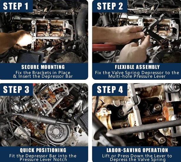 klepveer demontage en montage set pneumatisch - klepveertang - kleppentang met klepsealtang&nbsp;