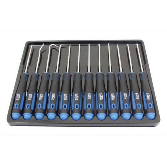 12 delige precisie haken en schroevendraaier set - haakgereedschap - schroevendraaiers - satra