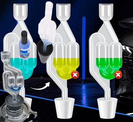 cilinderkop lekkage tester - koppakking lektester - co2&nbsp;tester - testkit opsporing lekkages