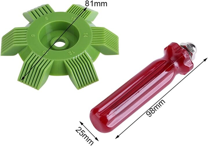 radiator reparatie kit - lamellenkam - airco lamellen recht buigen - radiatorkam - kam - lamellenkam