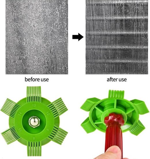 radiator reparatie kit - lamellenkam - airco lamellen recht buigen - radiatorkam - kam - lamellenkam