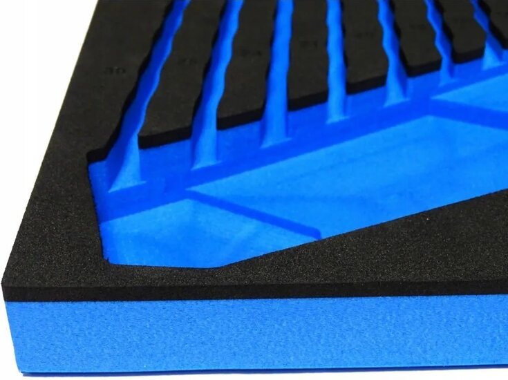 foam inlay voor 12 gebogen ringsleutels - sleutel inleg&nbsp;- gereedschapswagen inleg foam&nbsp;- asta