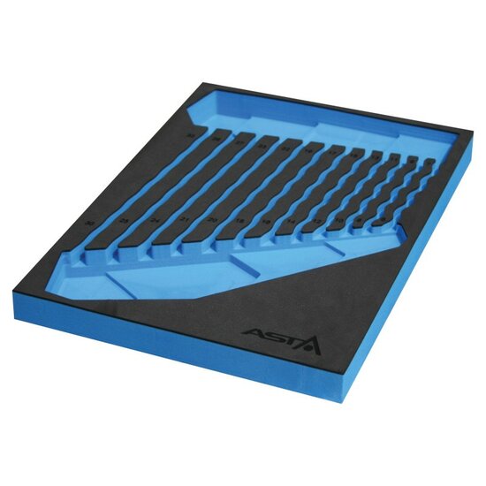 foam inlay voor 12 gebogen ringsleutels - sleutel inleg&nbsp;- gereedschapswagen inleg foam&nbsp;- asta