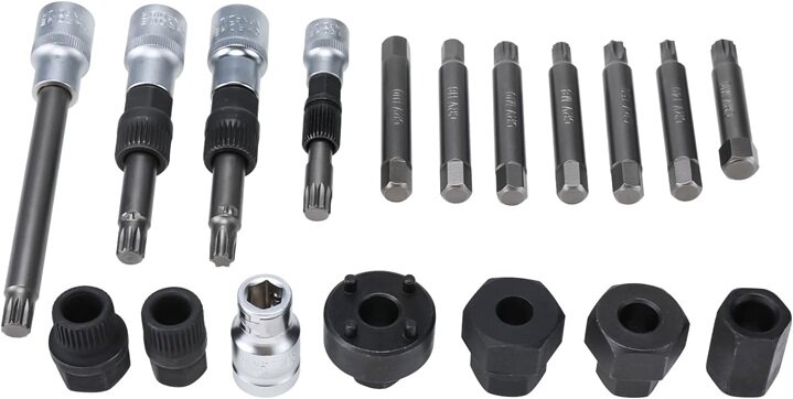 dynamo montage en demontage set - 18 delig - dynamo pulley gereedschapset - satra