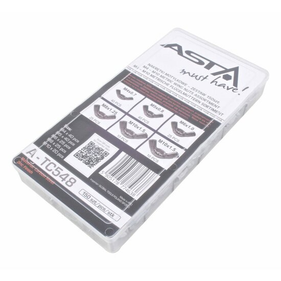 vleugelmoer assortiment 150 delig - vlindermoer m4-m10 - oormoer - handmoer set - asta