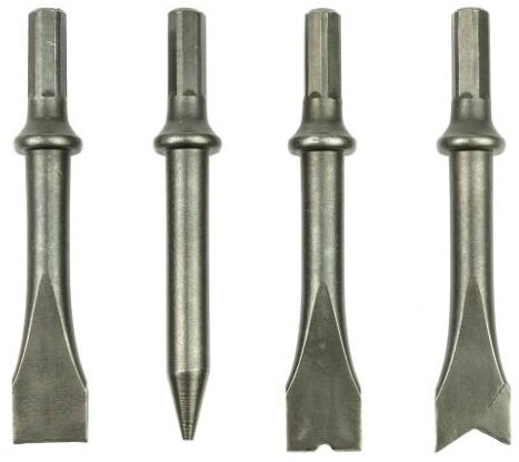 5 delig lucht beitel - pneumatische beitel set - luchtbeitel - compressor beitel - geko