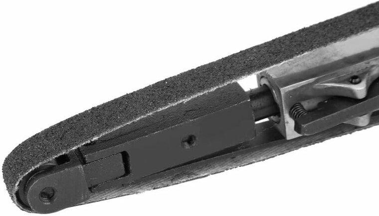 33 cm lang en 1 cm breede luchtschuur machine - pneumatische bandschuurmachine - schuurmachine op lucht - band schuur machine