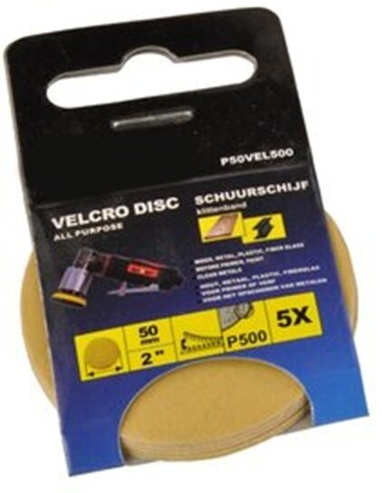 5 schuurschijven p500 voor de 50mm - schuurmachine schijven - schuurschijf - velcor schijven