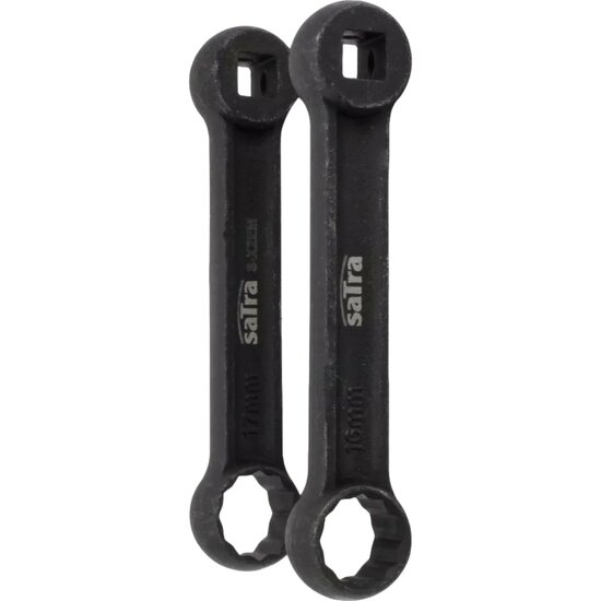 mercedes benz motorsteunring ringslagsleutel 16 en 17 mm - 12 kant sleutel - ringsleutel - slagsleutelring - slagring sleutel -
