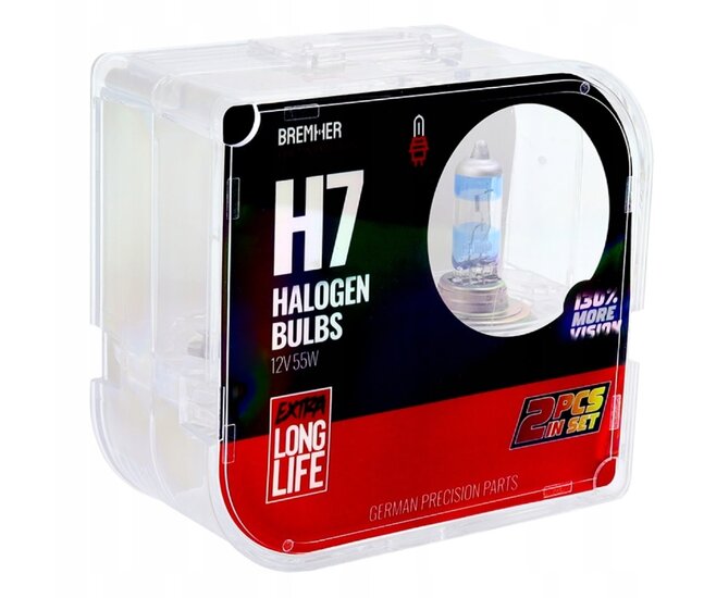h7 autolamp set - halogeen lamp 12 volt - 55 watt - px26d koplamp - bremher